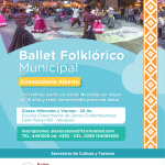 Convocatoria para integrar el Ballet Folklórico Municipal