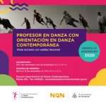 Inscripciones abiertas para el Profesorado de Danza con orientación en Danza Contemporánea