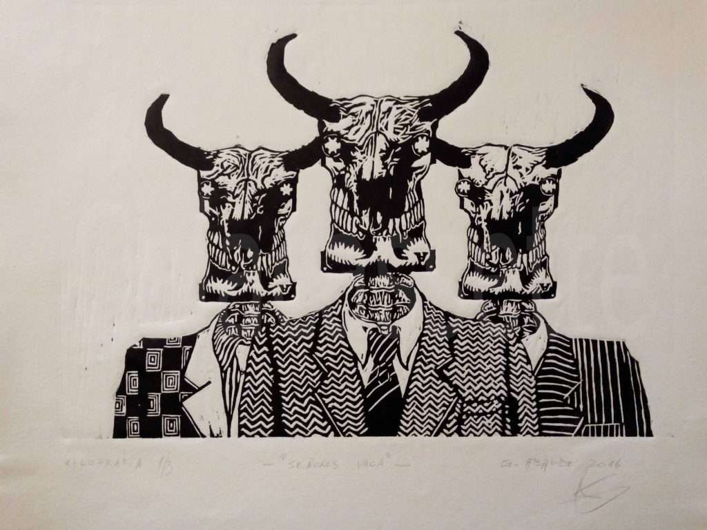 Señores Vaca-71 x50,5cm-Tamaño del Papel