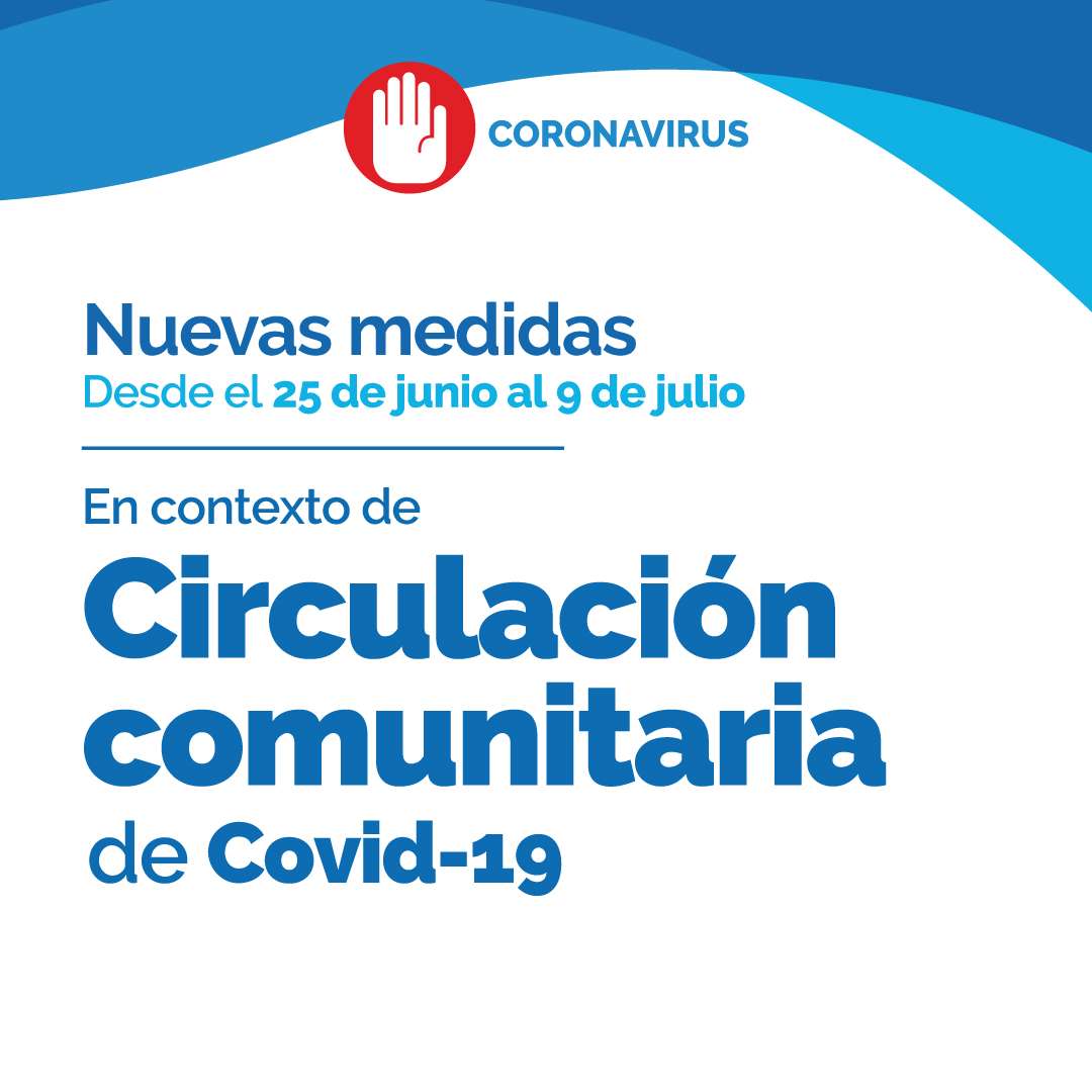 Nuevas medidas en contexto de circulación comunitaria de Covid-19