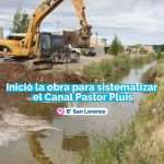 Inició la obra para sistematizar el canal pastor pluis