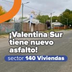 Valentina Sur tiene nuevo asfalto